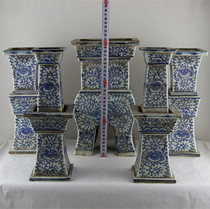 Antique antique porcelain collection Qing Dynasty full hand-made inlay large five for Jingdezhen old factory goods in the 1970s