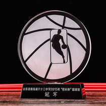 0070 Crystal Trophy Custom Spot Customized Basketball Trophy Free lettering Competition NBA Trophy MVP Black Bottom