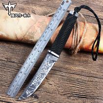 Outdoor knife wild survival saber high hardness straight knife wilderness knife self-defense geometric knife tritium gas knife