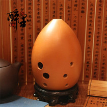Yins Pottery Xun Traditional Eight-hole black Pottery Pear-shaped Xun Intermediate Performance Xun