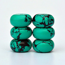 Natural turquoise powder cast synthetic abacus beads spacer with beads diy beads handstring accessories accessories