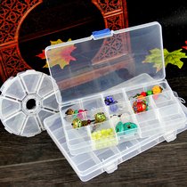 Acrylic plastic box small lattice with beads jewelry diy accessories transparent storage box