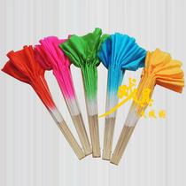 Fan one-foot dance fan Yangko fan square dance fan fitness fan double-sided color fan folding fan