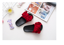 Foreign girl sandals and slippers big bow soft bottom sandals 2017 summer money girls students