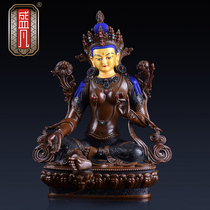 Sheng Fan Green Degree Mother Buddha Pure Bronze Green Degree Mother Doro Bodhisattva Salvation Eight difficulty Mother Nepal craft painting face