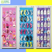 Large capacity 24-grid rear colorful storage hanging bag hanging wall transparent storage bag non-woven multi-layer storage shoe bag