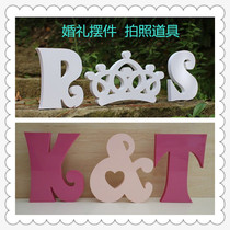 English alphabet Wedding wedding decoration Photo props Childrens teaching aids three-dimensional wall stickers Digital letters