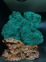 Geological and rock teaching mineral specimen Crystal strange stone head fine natural malachite double ore feng shui ornaments