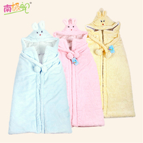 Baby cloak thickened autumn and winter coral fleece newborn baby boys and women baby shawls