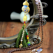 Garnet Bracelet Necklace Multi-Circle Bead Bracelet with 925 Sterling Silver Enamel Beeswax