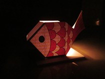 New micro DIY fish-shaped river lamp Buddhism release wish water lamp blessing transfer lotus lamp