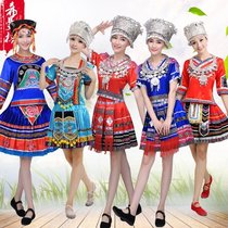 New Miao costumes women ethnic costumes Tujia dance costumes Zhuang costumes Miao costumes Miao costumes