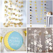 Creative cardboard star hanging ornaments flower wedding birthday party festival celebration window decoration props