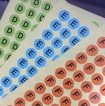 Color letter adhesive label paper 20MM round A-Z English label Dongguan print can be customized