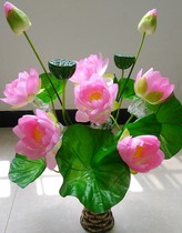 Special offer simulation Lotus living room floor silk flower plastic flower decorative flower art Buddha placed lotus flower fake flower for Buddha