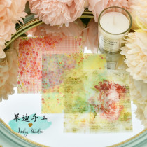 Judy hand-paved 10*10cm sulfuric acid paper background sticker TN Handbook 12 sheets into C
