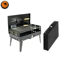 Outdoor portable barbecue stove tools 3-5 people with portable stainless steel stove full set of field charcoal stove