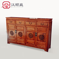 Camphor wood shoe cabinet foyer entrance storage cabinet Chinese antique living room partition furniture full solid wood storage dining side cabinet