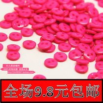 Color children buckle special plastic two-eye Bread Buckle special diy button painting material special price 1 yuan 30 7mm