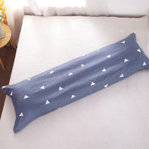 Mingsha couple double pillowcase 1 2 meters pure cotton double pillowcase 1 5 meters cotton long pillowcase without pillow core