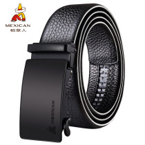 Scarecrow male leather automatic Buckle Head layer cowhide youth middle-aged belt belt men Business Wild