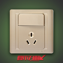 Simon Simon champagne gold one open 16A three holes air conditioning plug with switch 16A 86 type panel N51682B-56