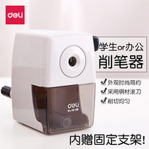 Deli 0610B pencil sharpener Pencil planer pen sharpener Student pencil sharpener Pen sharpener Hand pencil machine Manual primary school students multi-function pencil sharpener pen sharpener Pen machine Childrens stationery supplies