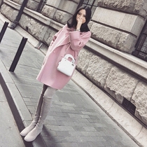 The fashion middle long section of the body 2021 autumn and winter new foreign air cocoon type temperament what about the small size of the jacket