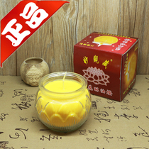 Wonderful view of the hidden glazed lotus seat crisp oil lamp 3 days round large lotus edible level ghee and inexplicate hide ghee lamp