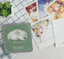 B51 Korea indigo mini postcard iron box (15 pieces) Alice model