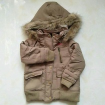 Foreign trade export Japans big plate childrens clothing with cotton clothes casual short coat cap can be removed