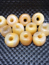 Natural old Agate big hole barrel beads weathered vicissitudes of life Pulp oil run