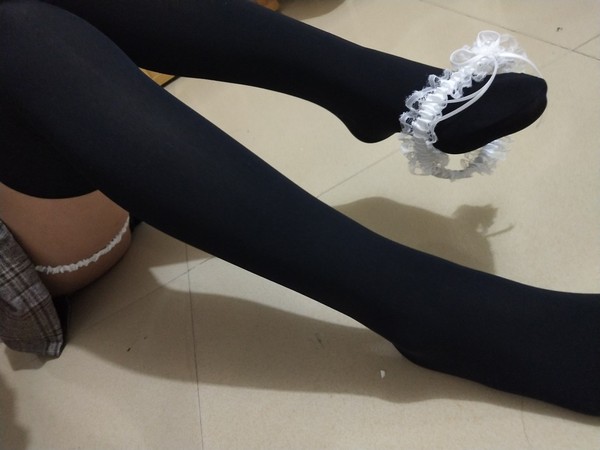 淘宝买家秀 撩汉出品 日系腿环 手工蕾丝腿带 少女腿圈