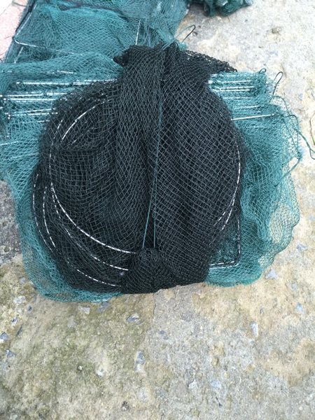 网鱼网地笼螃蟹网丝有节网大框架六股地笼身黑九股尾巴批发