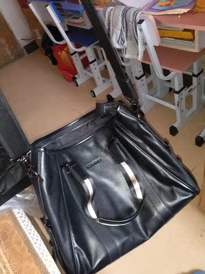 轩唯男士手提包男包真皮横款商务休闲公文包单肩包软皮牛皮斜挎包