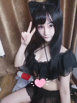 今天是小黑猫!这套搭耳朵好合适。