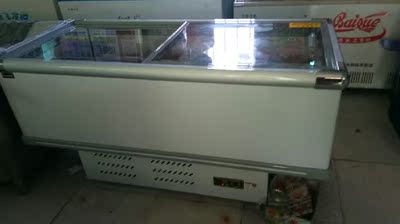 格盾超市组合岛柜展示柜商用卧式冰柜玻璃门冷冻速冻大冰箱海鲜柜