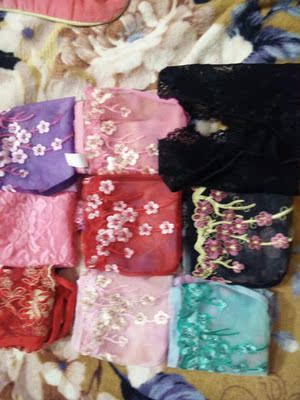 颜色艳丽，做工精细；低腰小巧，洞口刺绣恰好！薄如蝉翼，亲肤滑腻；悠悠我心，罗带轻分；欲盖弥彰，无痕苍苍；引人入胜，怕人寻问，谁家裤裤，慢捻红豆和小埠，轻拢臀部，愿借郎同住。雾失楼台，月迷津渡，流恋戏蝶时时舞，自在娇莺恰恰啼。雾里看花，水中望月，一枝红杏，满腿春色；若隐若现，芳草一片；汩汩清泉湿轻纱，五彩斑斓绕后崖。两环相扣紧搂腰，如胶似漆含通宵。