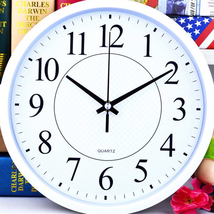 石英钟家用客厅简约大气静音挂钟时英钟个性时尚创意_7折现价27.6元