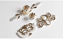 Eurostyle gold and silver handle drawer cupboard cabinet door handle field cabinet door handle K gold elegant silver