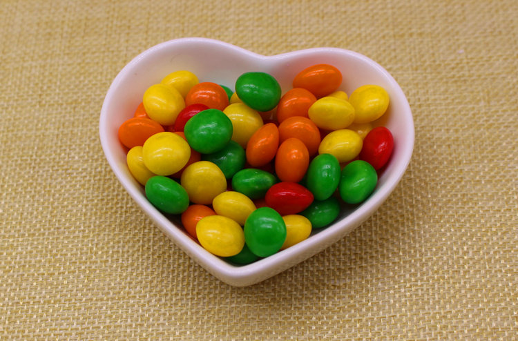 瓶装七彩水果豆儿童最爱新年货零食彩虹色软果汁糖果节日小店