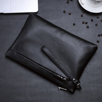 2021 new leather handbag mens trend Korean version of the handbag large-capacity sheepskin soft leather mens hand-held envelope bag