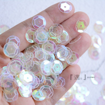 DIY accessories wedding dress material hand-stitched scattered pieces of beads high-grade bright round bumpy sequins-illusion color