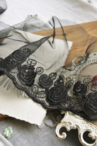 Clearance lace does not return black car stock embroidery organza bottom lace clothing skirt accessories