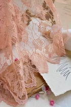 High quality leaves embroidered Lolita doll lace skirt dress cuff lace accessories orange powder