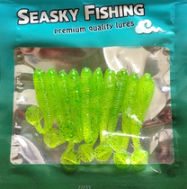 Small crazy Luya export foreign trade micro-matter root fishing 4cm screw T tail plus fishy salt mandarin fish pale sea bass