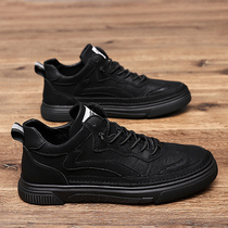 Men Shoes Fall Tide Shoes Breathable 2021 New Casual Leather Boots Men High Help Shoes Men Casual Middle Gang Shoes