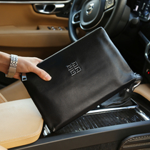 Hong Kong 2022 new genuine leather mens hand bag handbags soft leather hand grip bag large capacity envelope wallet tide