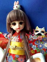 Customized SD doll BJD wig Brown one knife flat straight hair 3 points 4 points 6 points giant baby Qi banghai