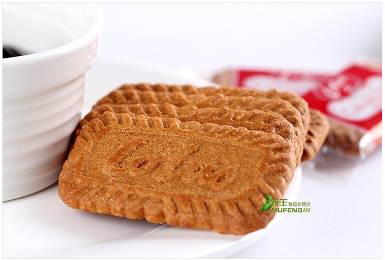比利时进口零食lotus莲花和情酥性焦糖饼干312.5g*2袋独立装100片
